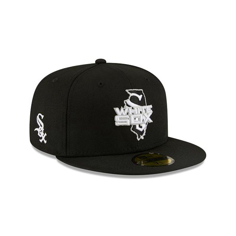 MLB Chicago White Sox Local 59Fifty Fitted (ISI7546) - Black New Era Caps